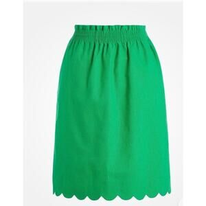 New J. Crew Women’s 6 Scalloped Pockets Linen Cotton Skirt Spring Boho